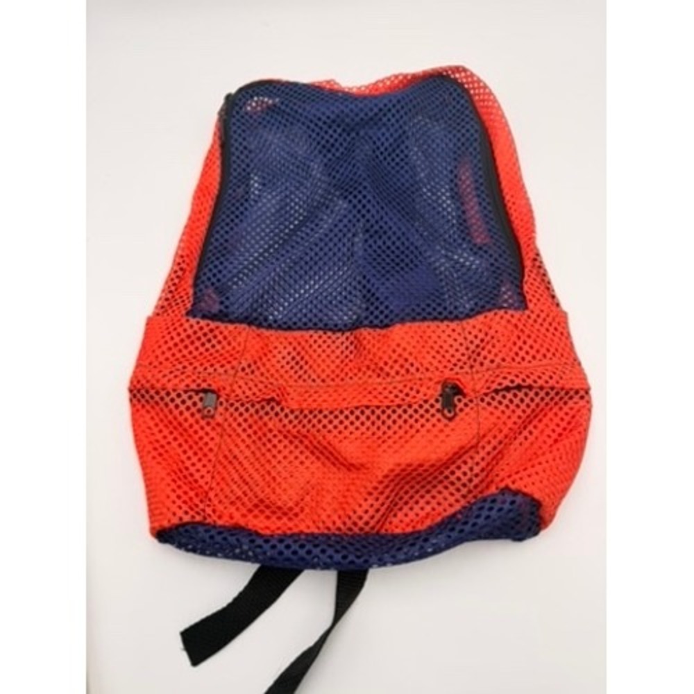 Unbranded Mesh Backpack Unisex Large Red Navy Blue‎ Excellent Sporty Breathable
